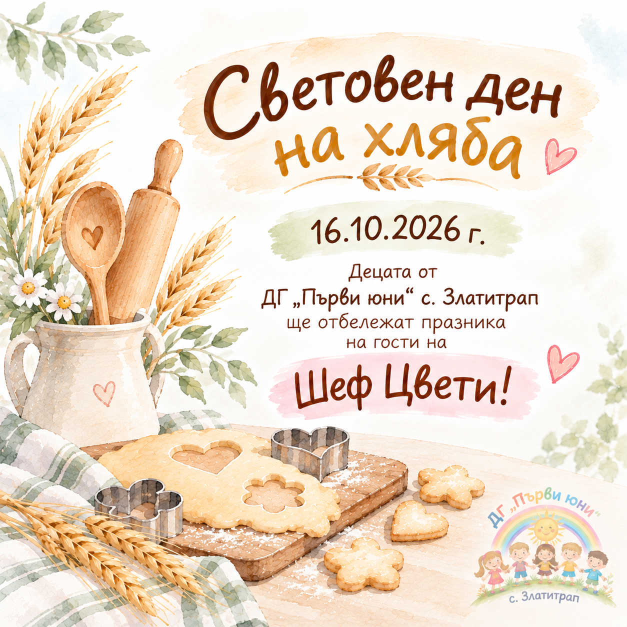 16.10.2026 г. - Световен ден на хляба